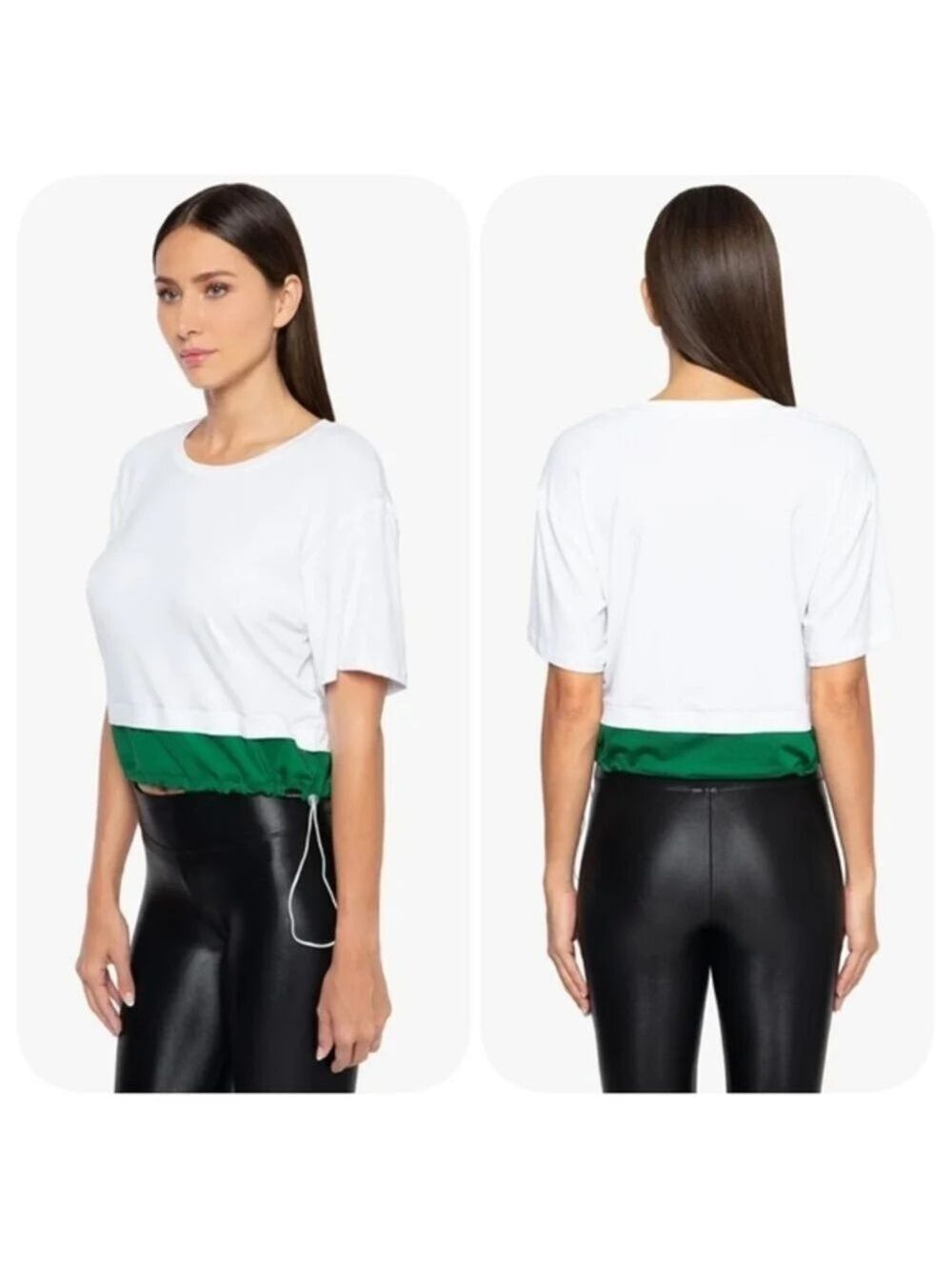 Koral Activewear Bora Brisa Crop Adjustable Tshirt Sz S